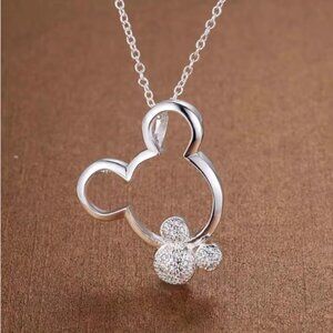 Mickey Mouse Pave Necklace